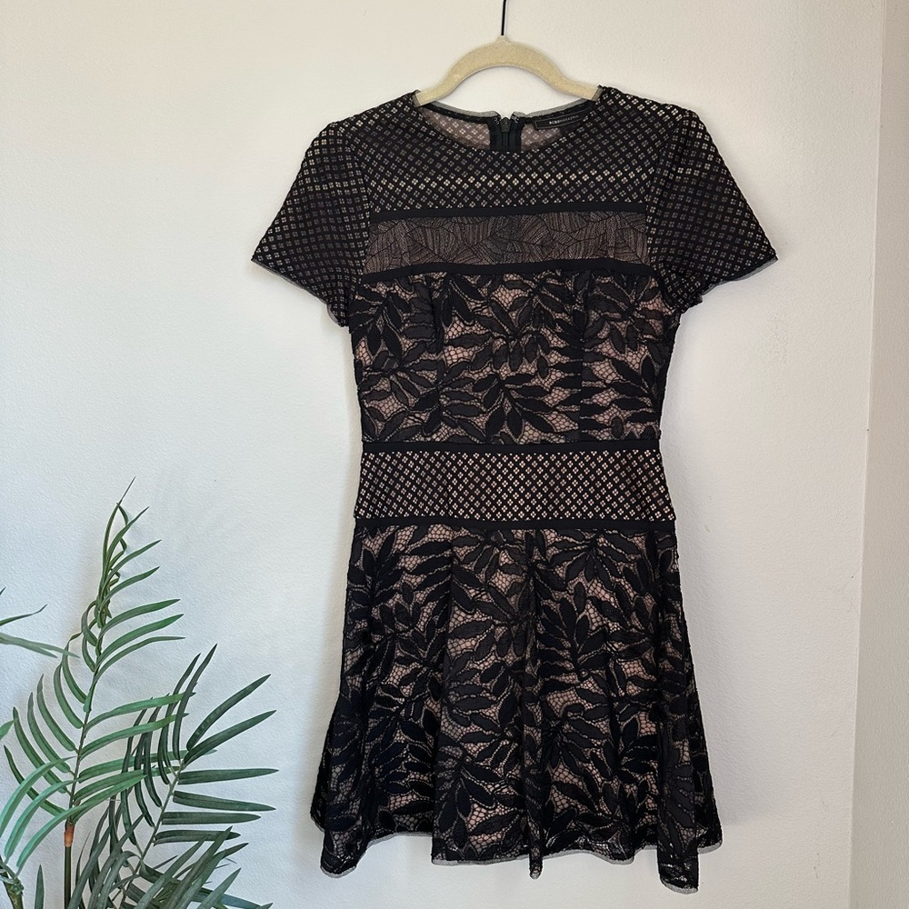 BCBGMaxAzria black lace dress